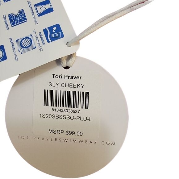 Tori Praver Fuscia Sly Cheeky Bikini Bottom Sz L - Picture 5 of 7